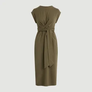 Timeless Wearable Fresh Glow Fei Tie-Front Organic Cotton Dress (Petite)
