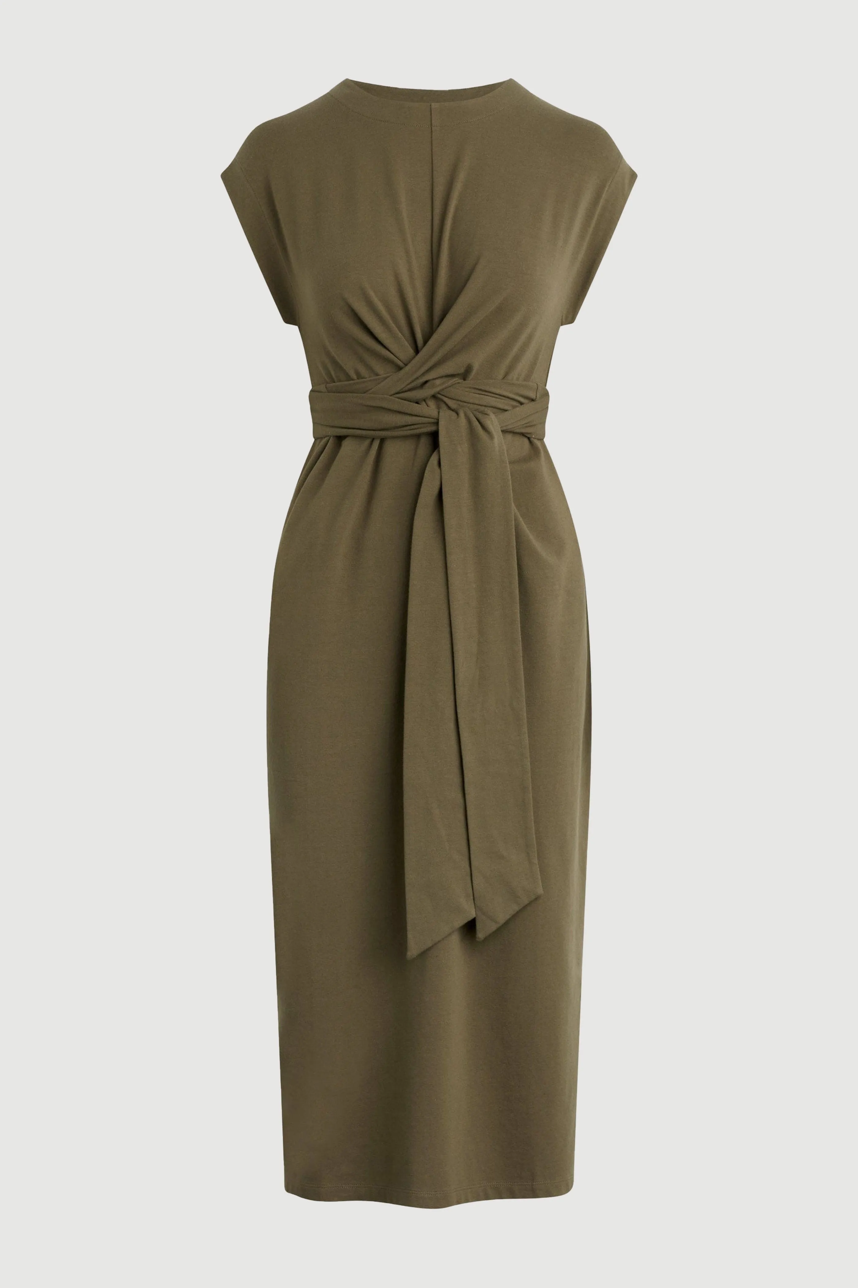 Fei Tie-Front Organic Cotton Dress (Petite) Smooth-Lining Flowy Texture