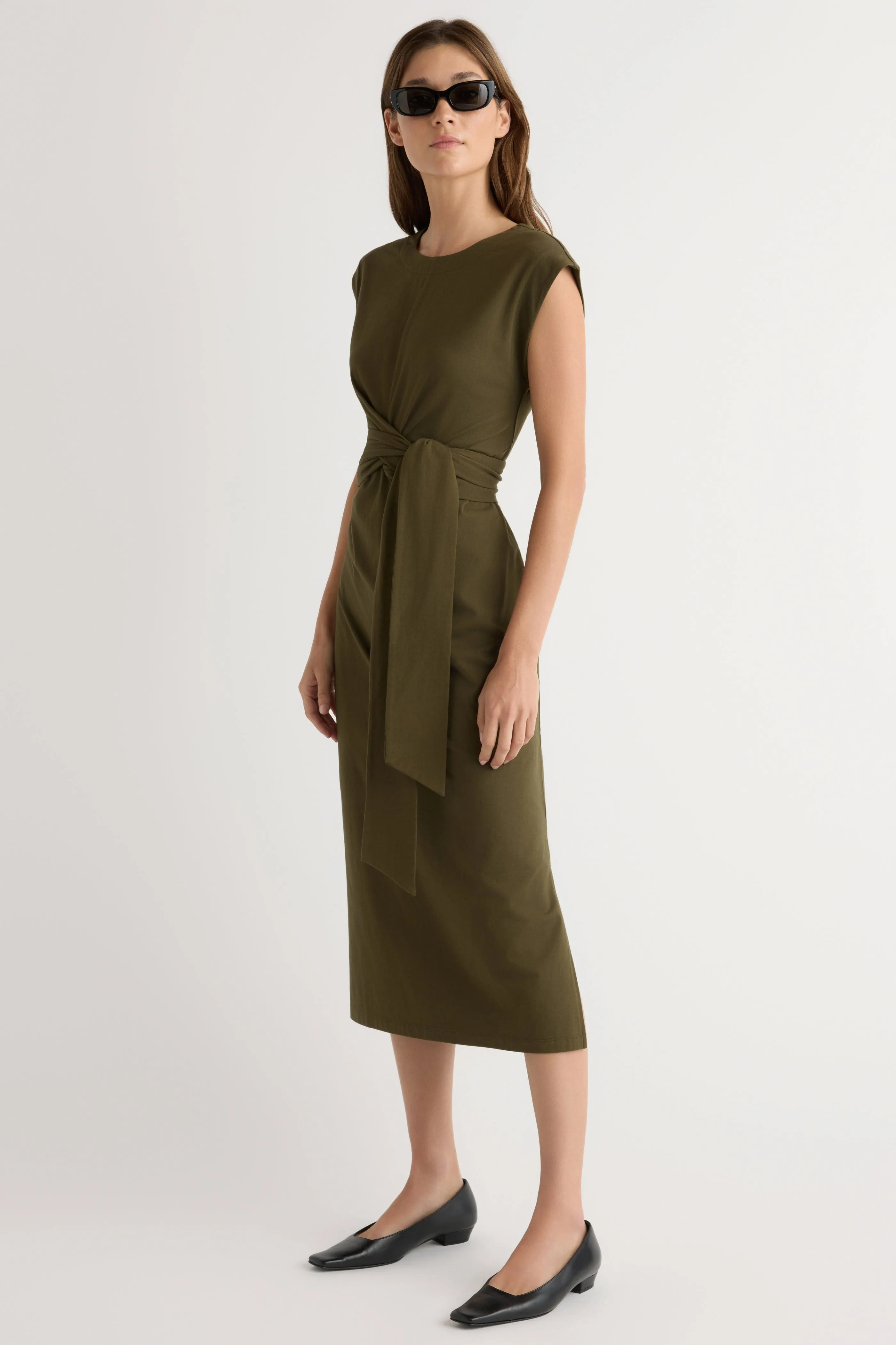 Vibrant Spirit Fei Tie-Front Organic Cotton Dress