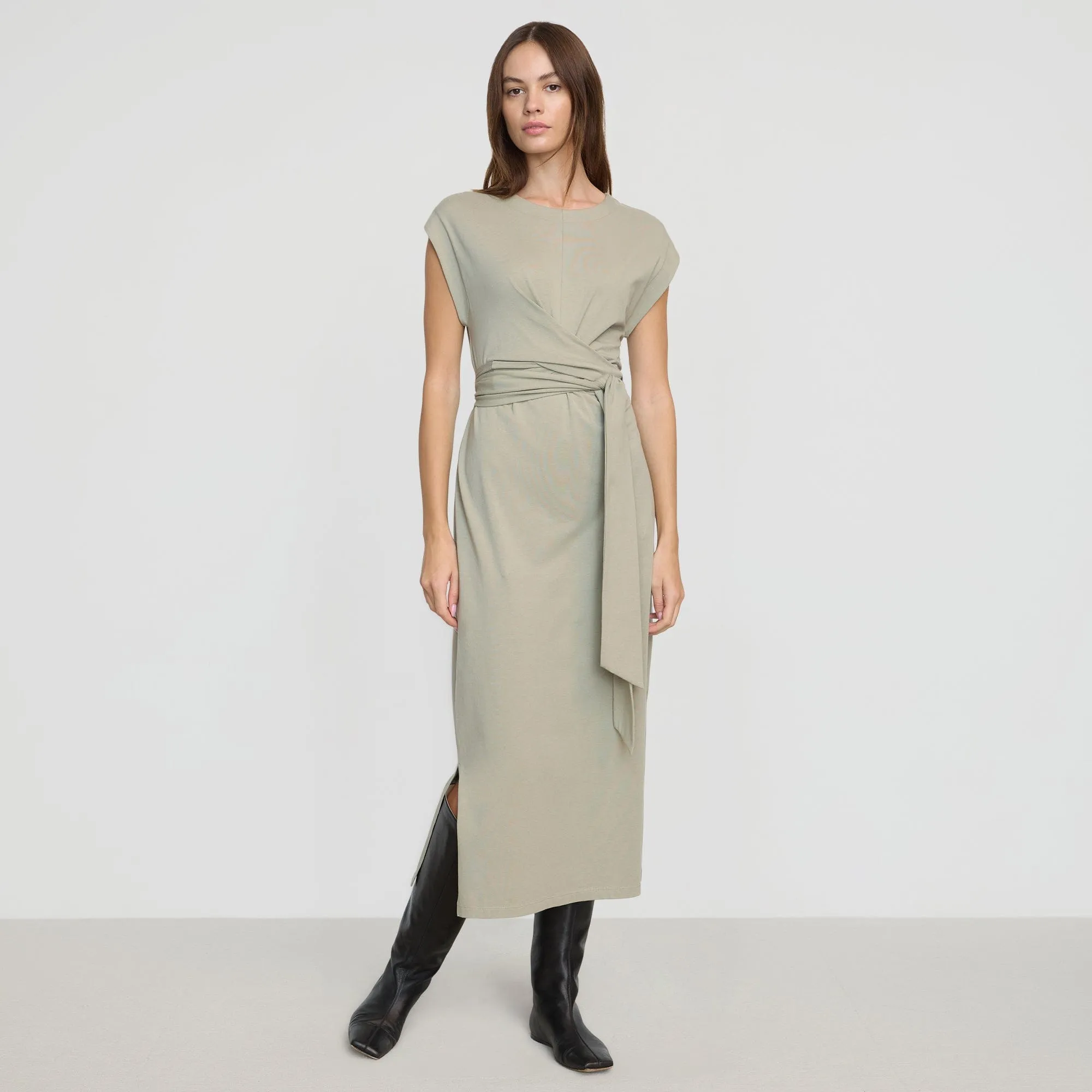 Fei Tie-Front Organic Cotton Dress Gentle Flow