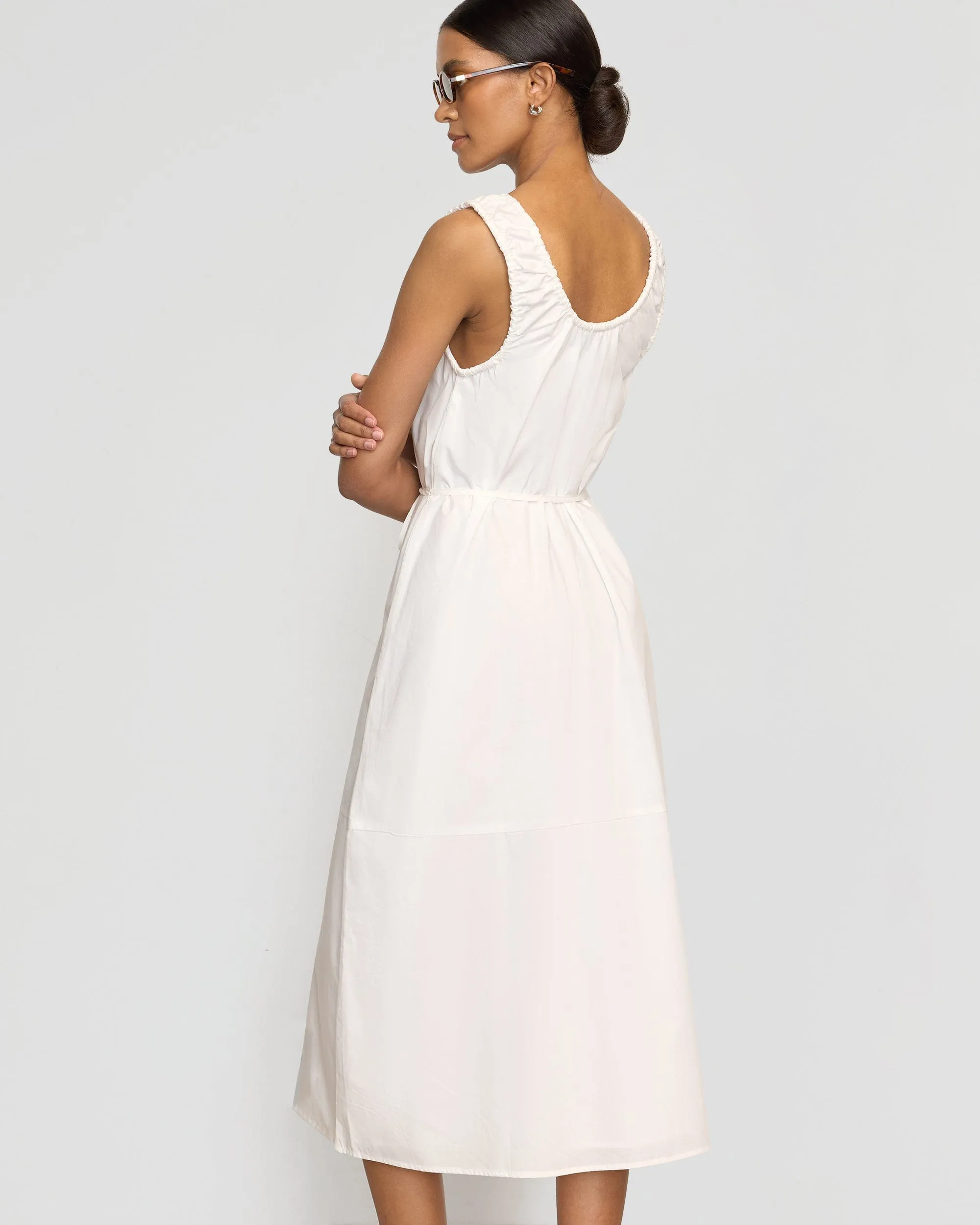 Relaxed Fit Midori Organic Cotton U-Neck Dress