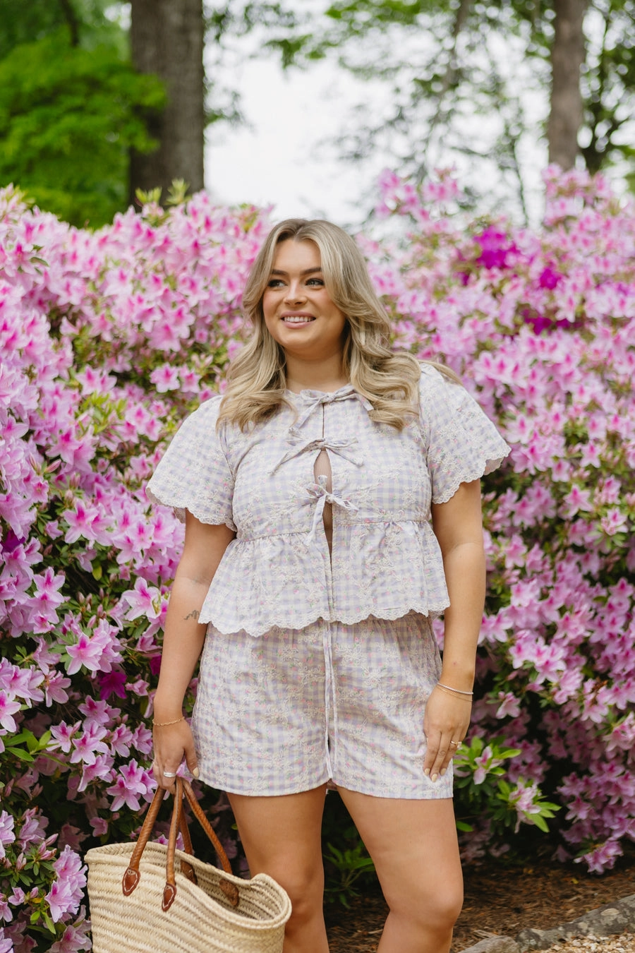 Outdoor Fit FlexibleStretchWeave Fields of Lavender Top