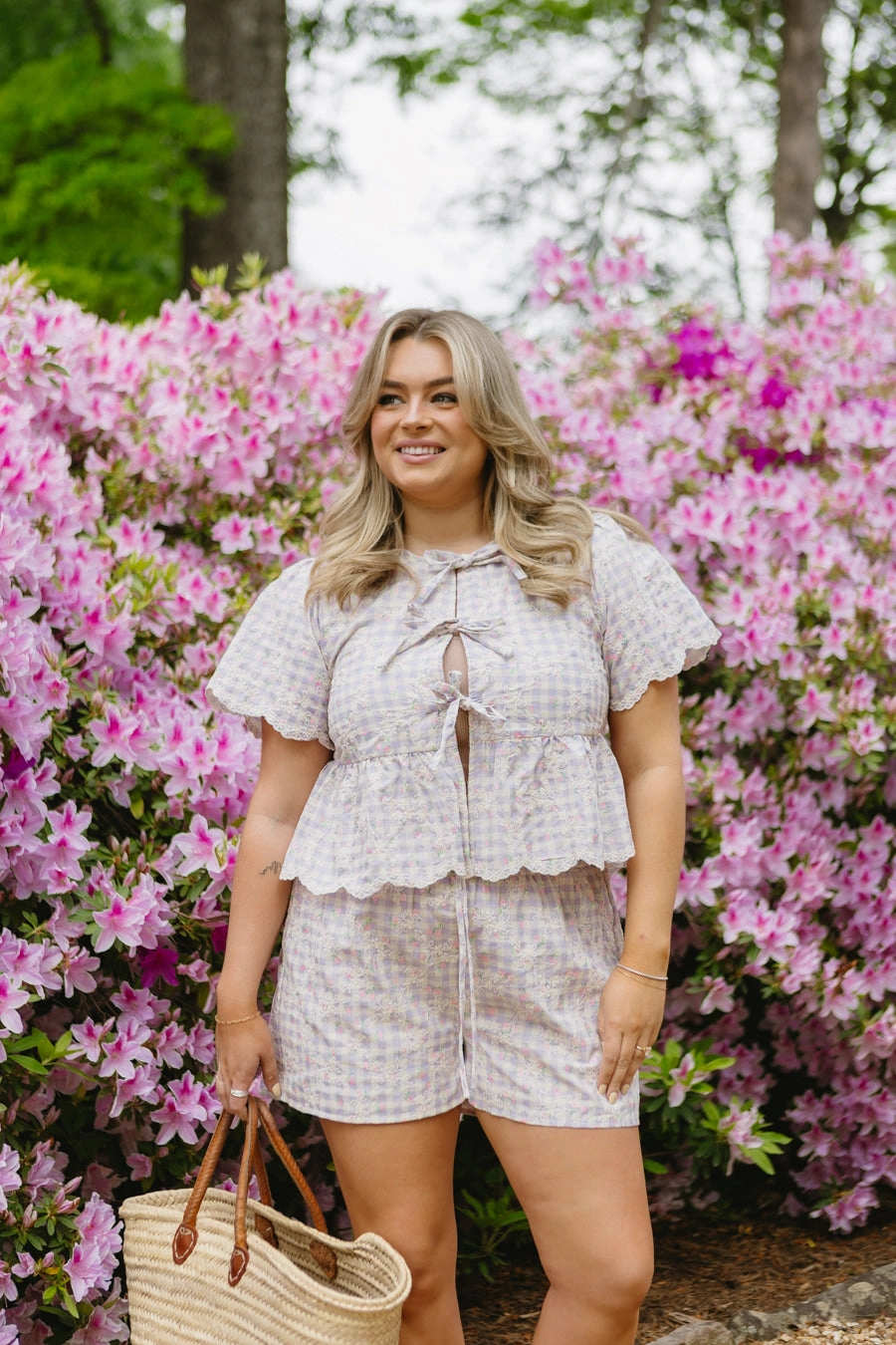 Comfortable Look Fields of Lavender Top