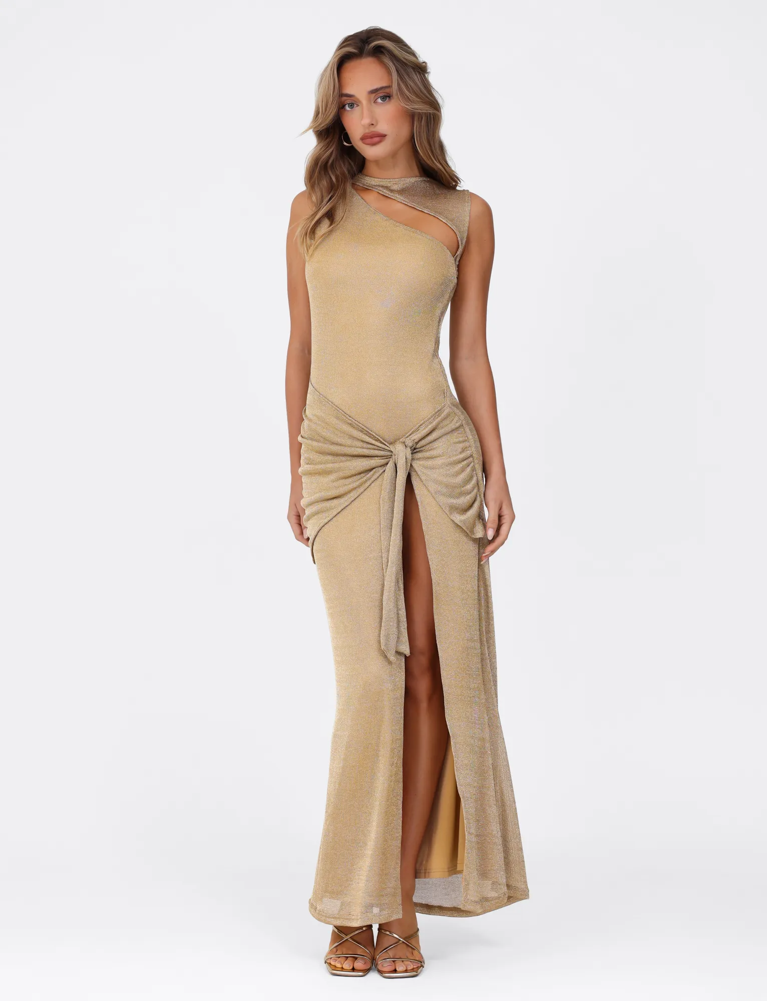 Chic Design AZELMA MAXI DRESS - GOLD