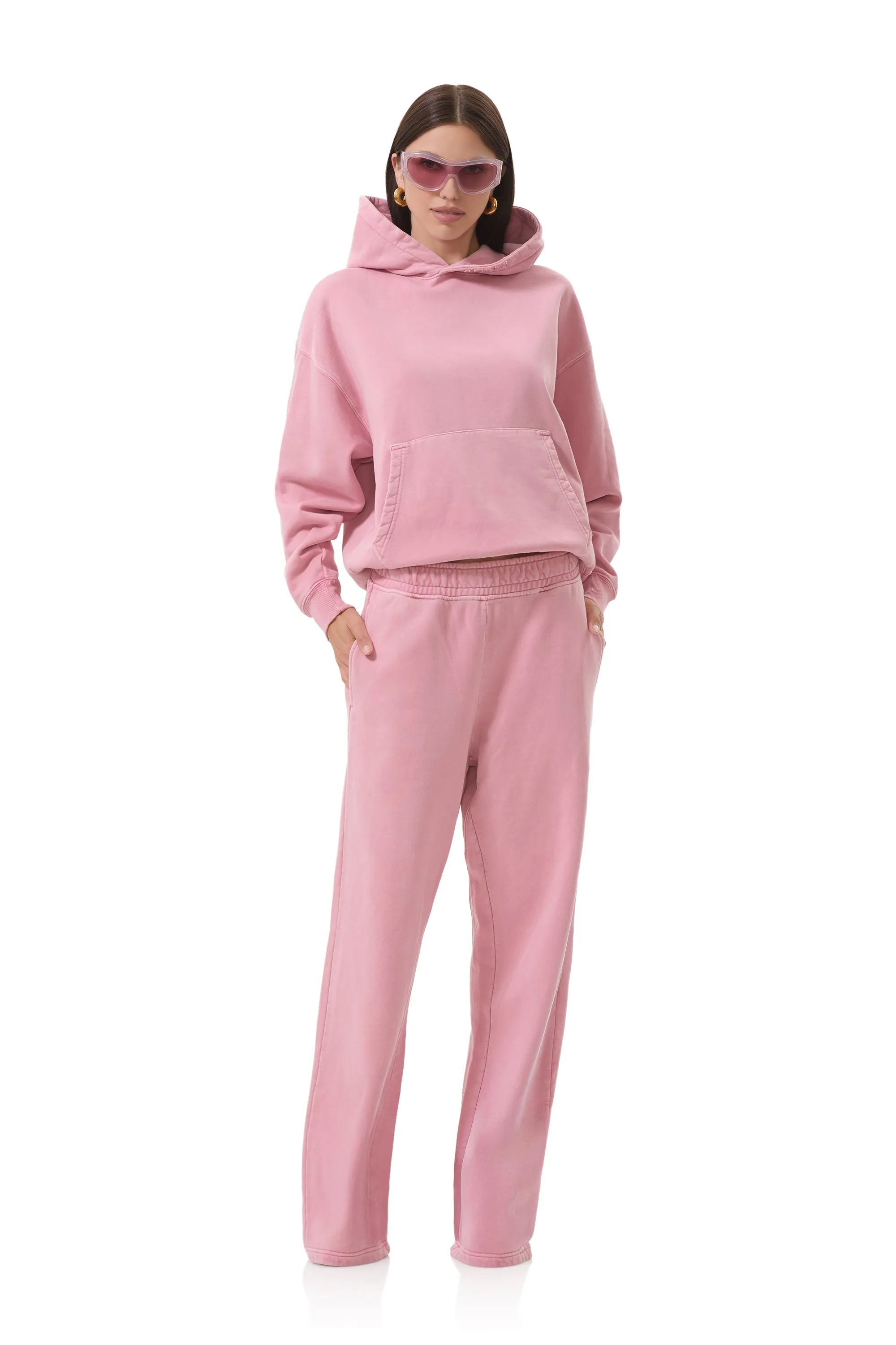 Finely Straight Leg Sweatpant - Clay Pink Flat Seams