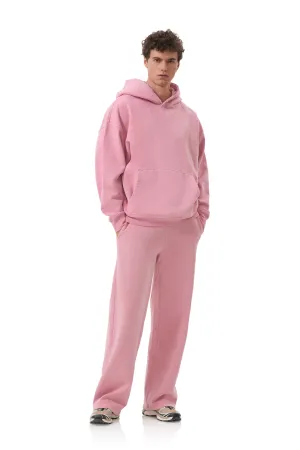 Relaxed Cut Customizable length Finely Straight Leg Sweatpant - Clay Pink