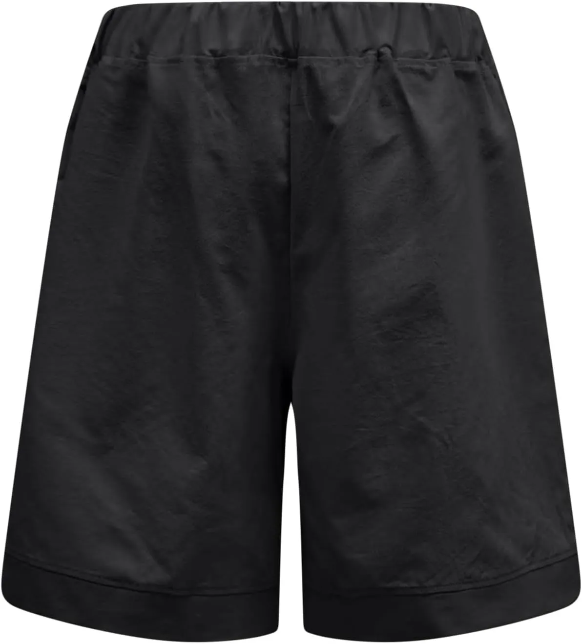 Finelylove Womens Linen Shorts High Waisted Long Bermuda Shorts Comfy Summer Beach Shorts Dressy Casual Work Trouser Shorts