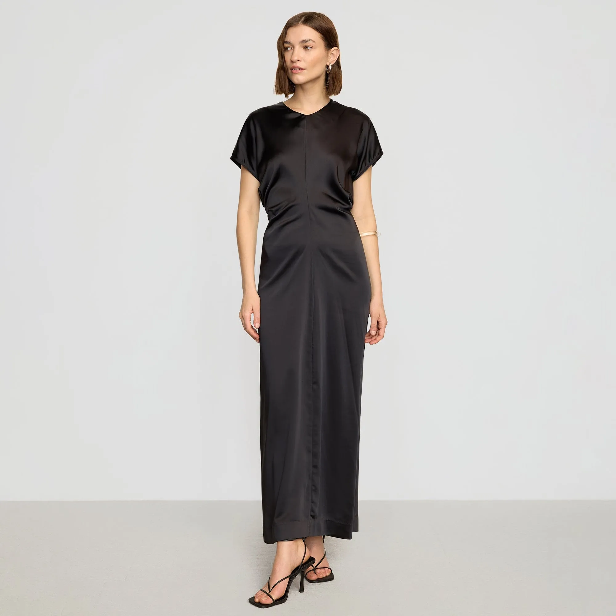 Fiona Curved-Shoulder Dress Dreamy Texture