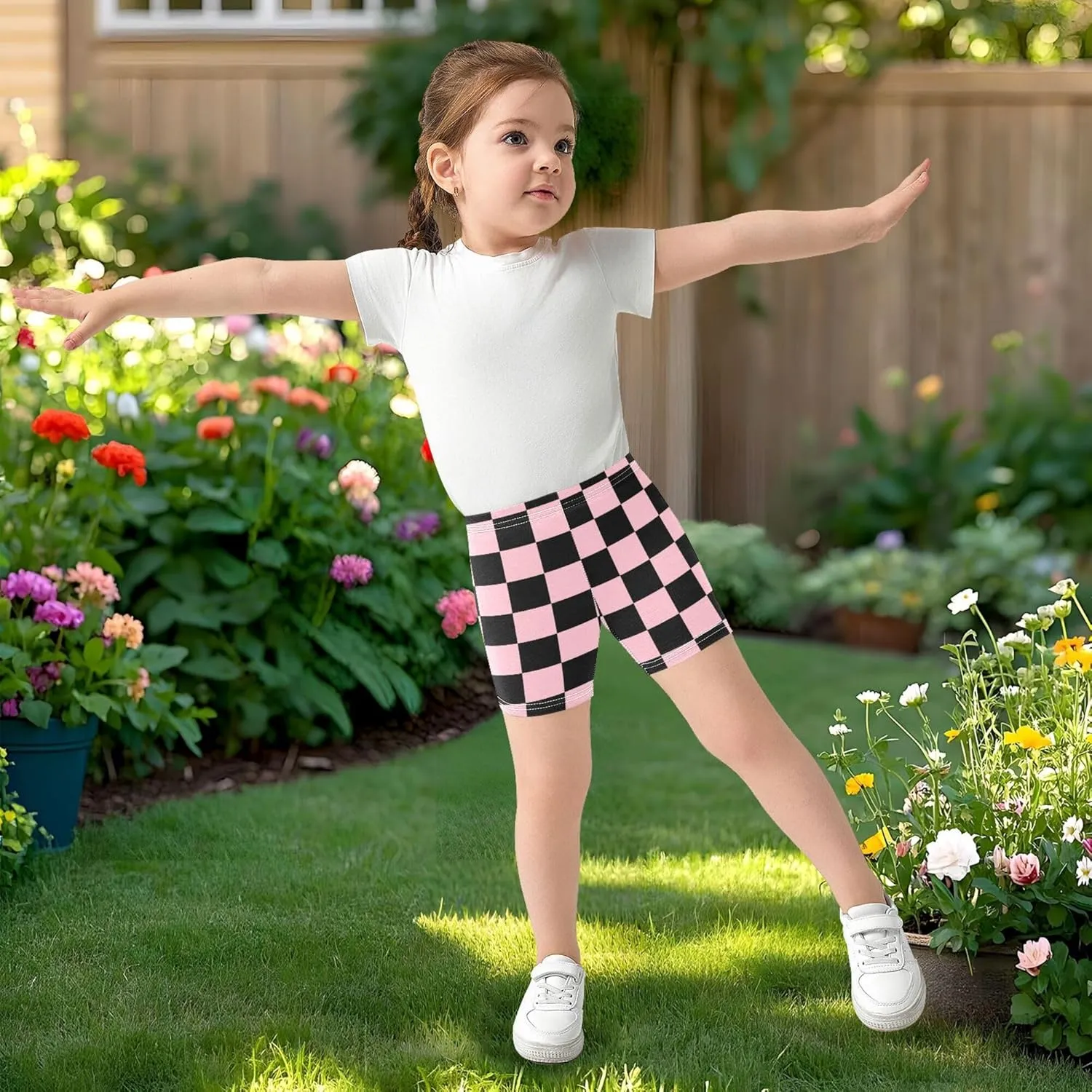 Fisyme Girls Shorts Kids Toddler Girl Bike Cartwheel Under Dress Shorts