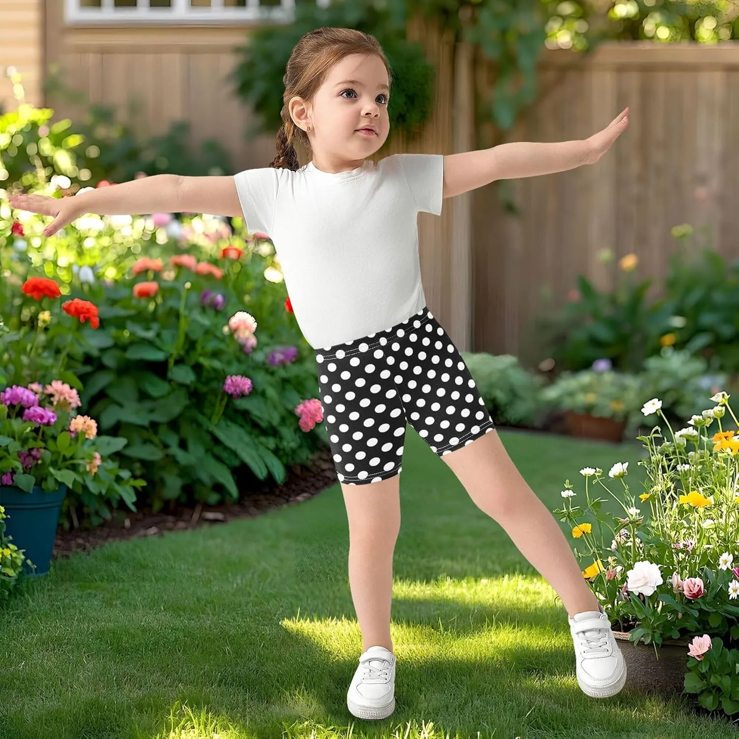 Fisyme Girls Shorts Kids Toddler Girl Bike Cartwheel Under Dress Shorts