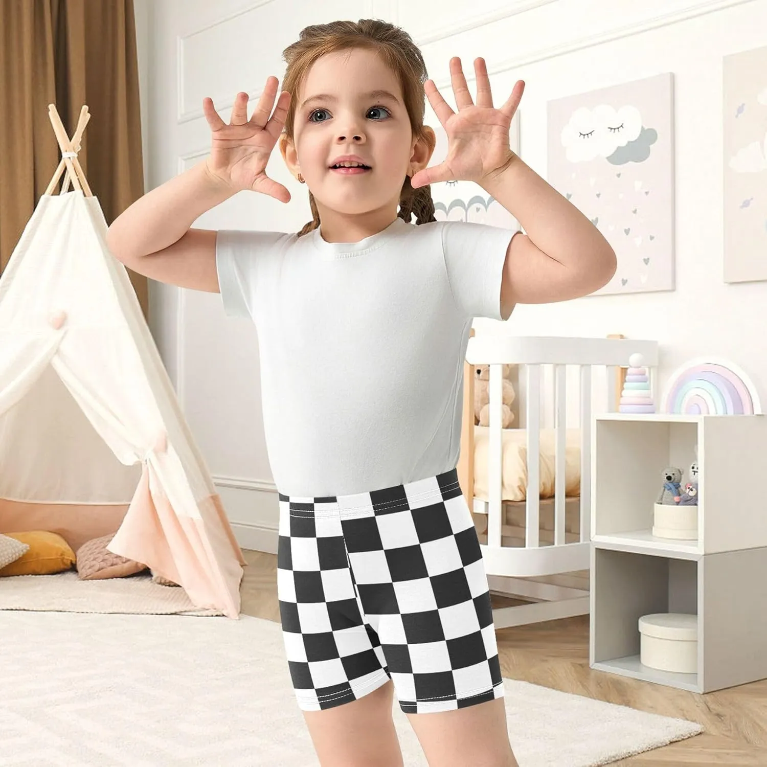 Fisyme Girls Shorts Kids Toddler Girl Bike Cartwheel Under Dress Shorts