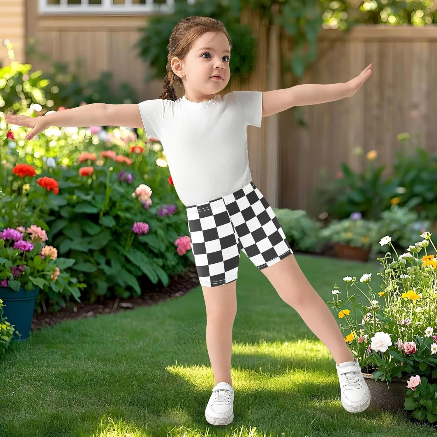 Fisyme Girls Shorts Kids Toddler Girl Bike Cartwheel Under Dress Shorts
