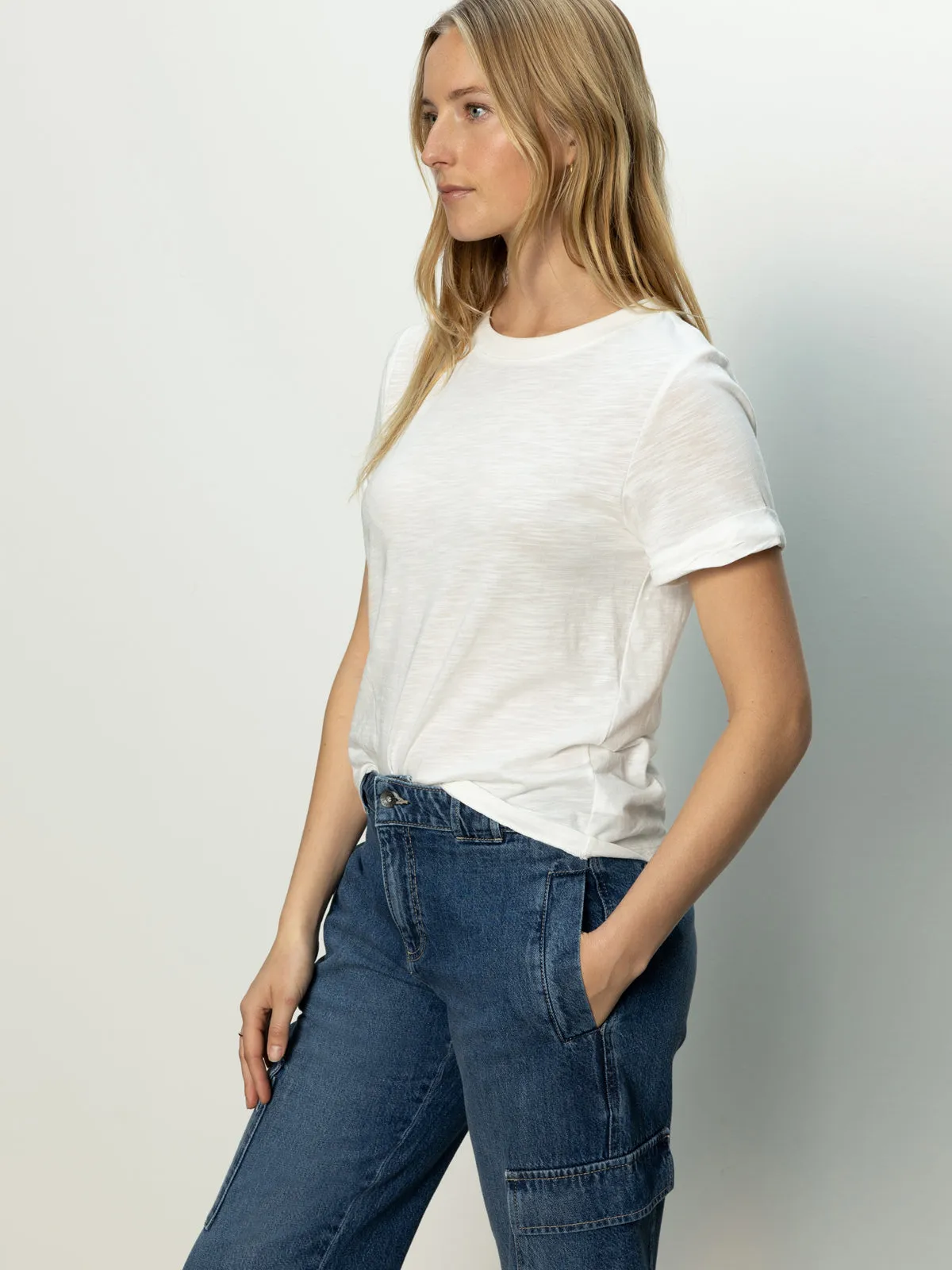 Perfect Tee Remix White Fuzz Free Surface SustainableManufacturing