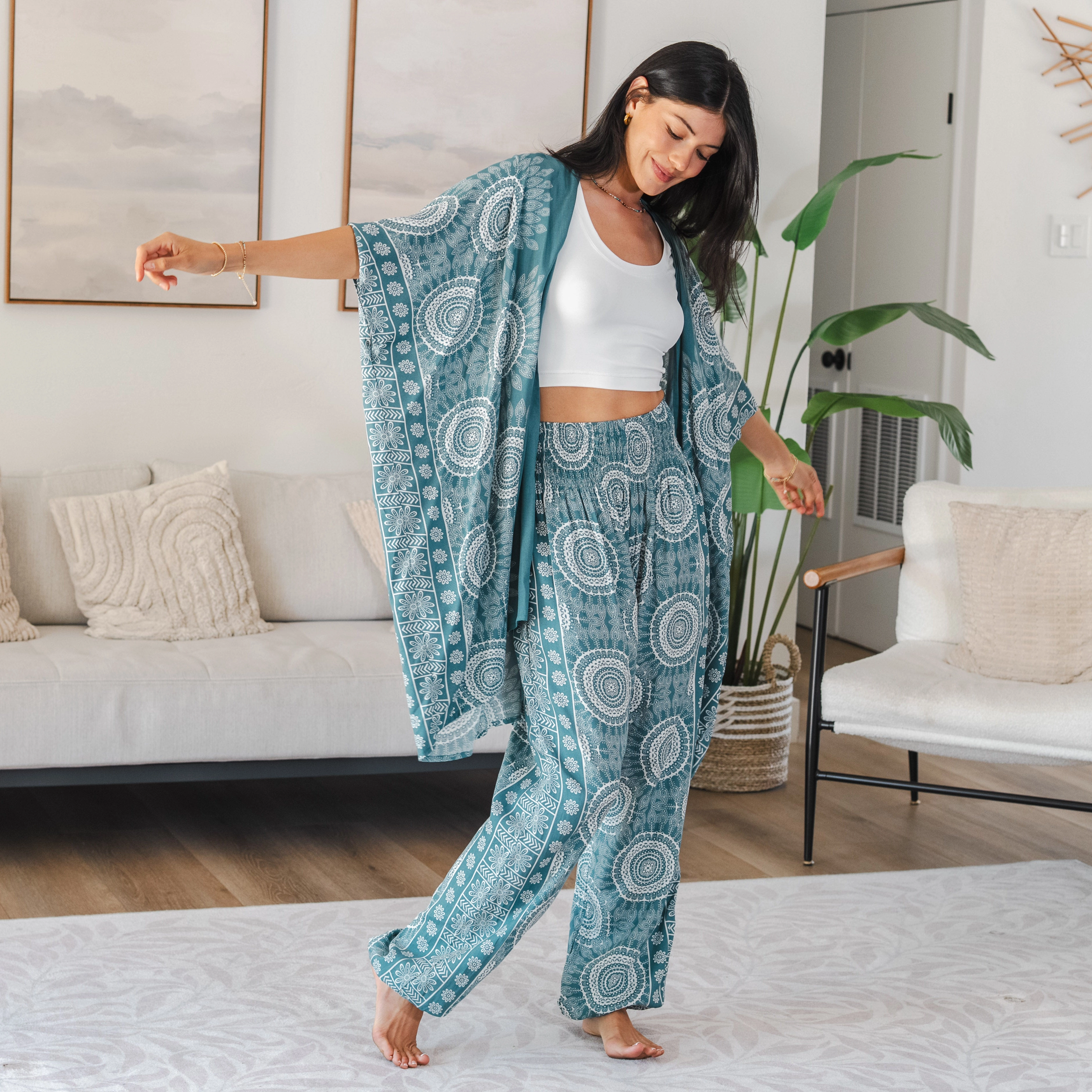 Sapphire Beach Harem Pants Simple Utility