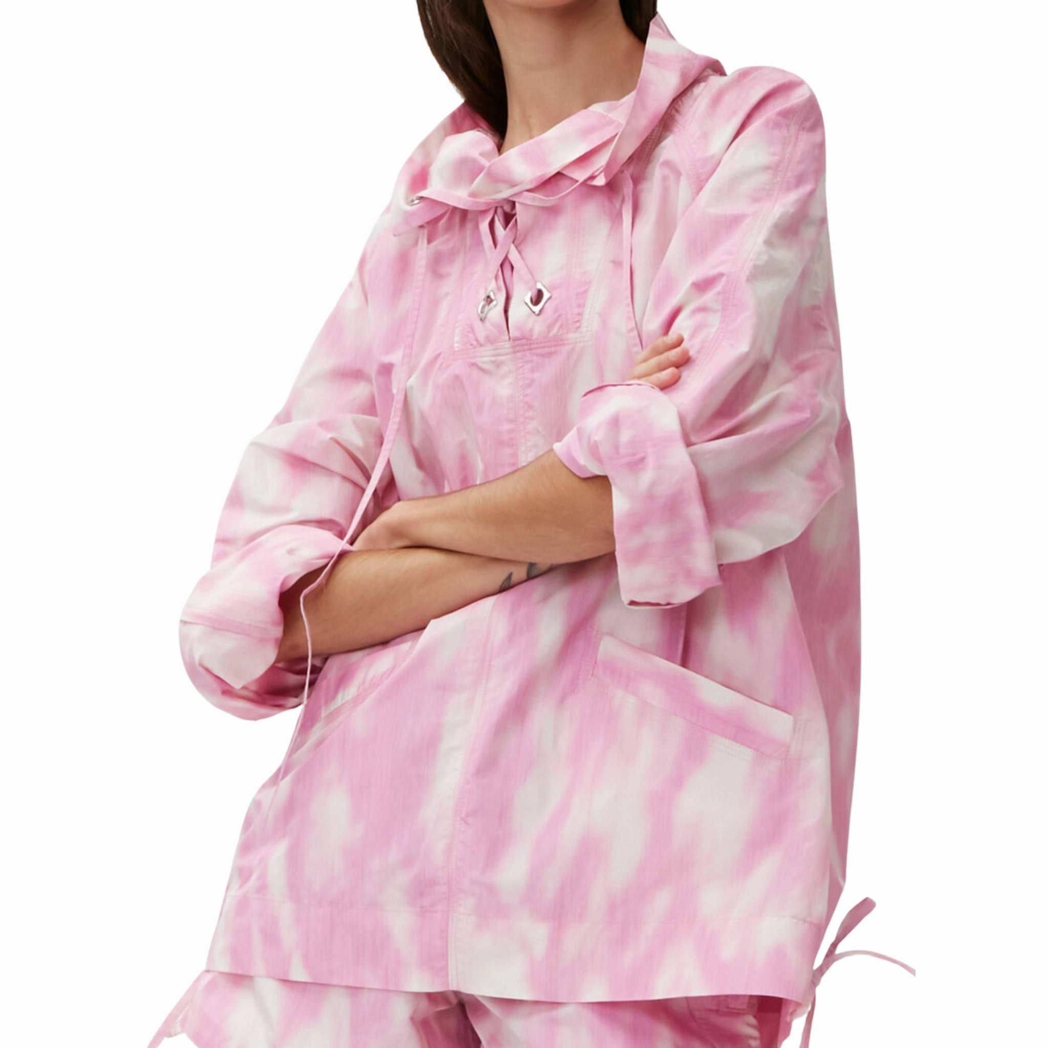 Bomber Cut Double Layered Oversized Anorak Jacket