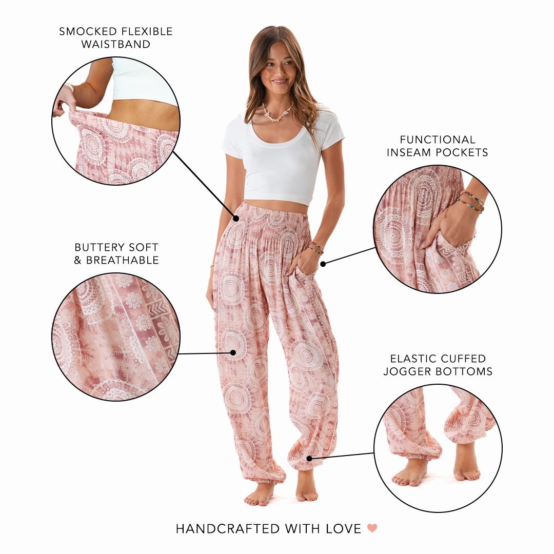Layered Protection Sporty Design Baja Harem Pants