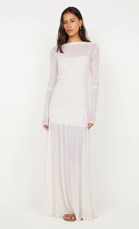 BLAINE LONG SLEEVE MAXI DRESS - BUTTER CREAM Perfect Layering Chic Energy