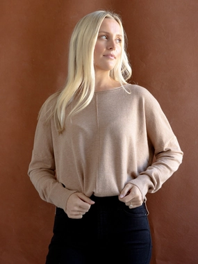 Brushed Inner Layer Andy Crew Neck Toffee