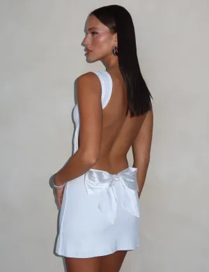 Petite-Size ZITA MINI DRESS - WHITE