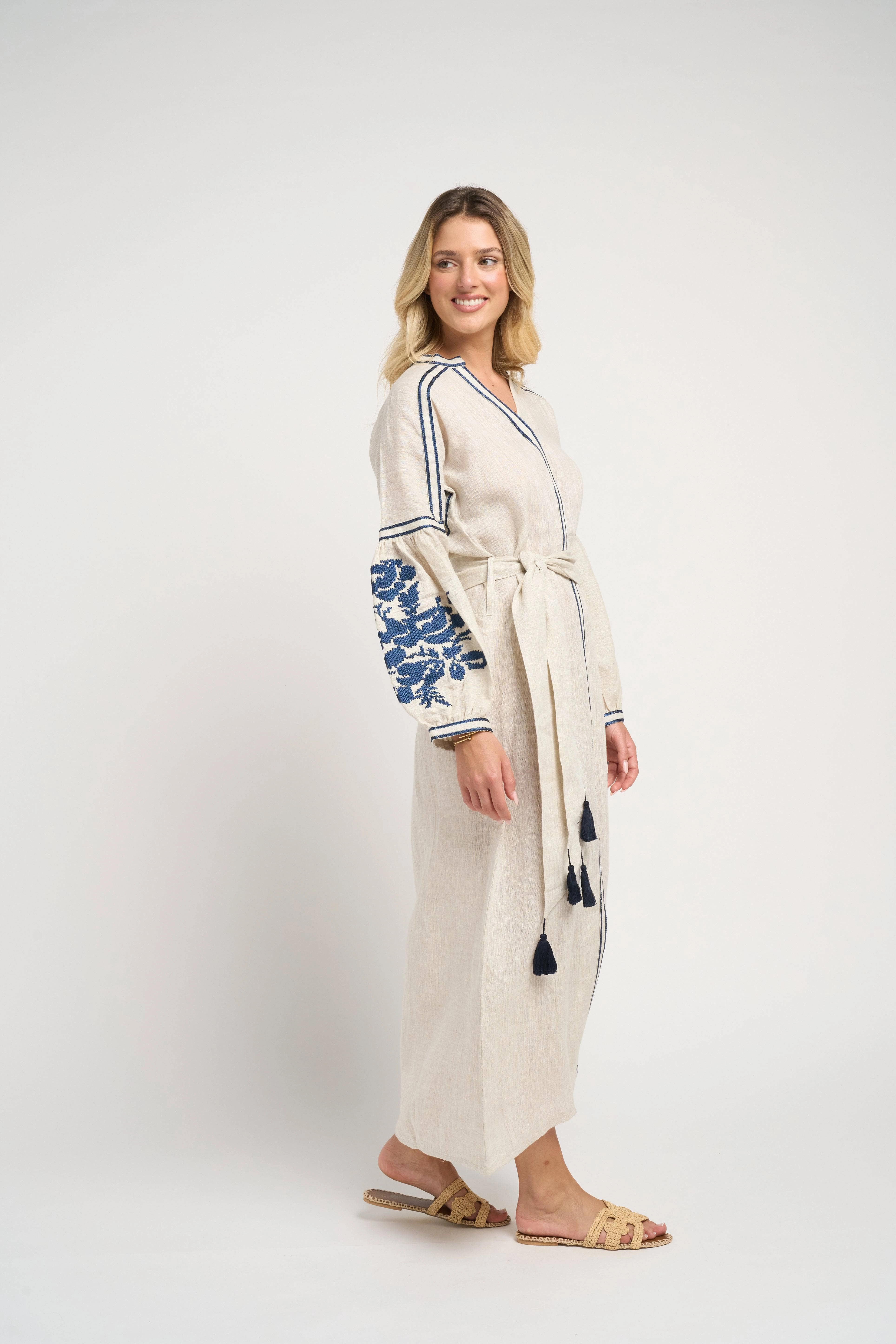 Ayana Dress Blue Elegant Silhouette Comfy Style