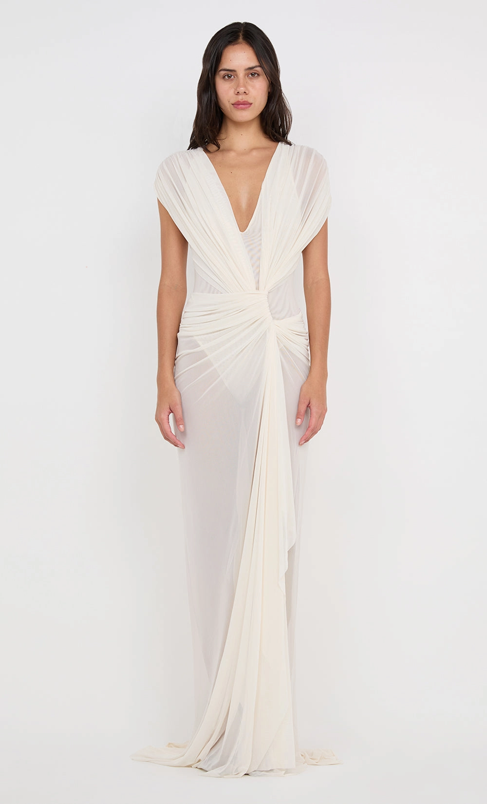 Statement Mood LEIA DRAPE GOWN - BUTTERCREAM