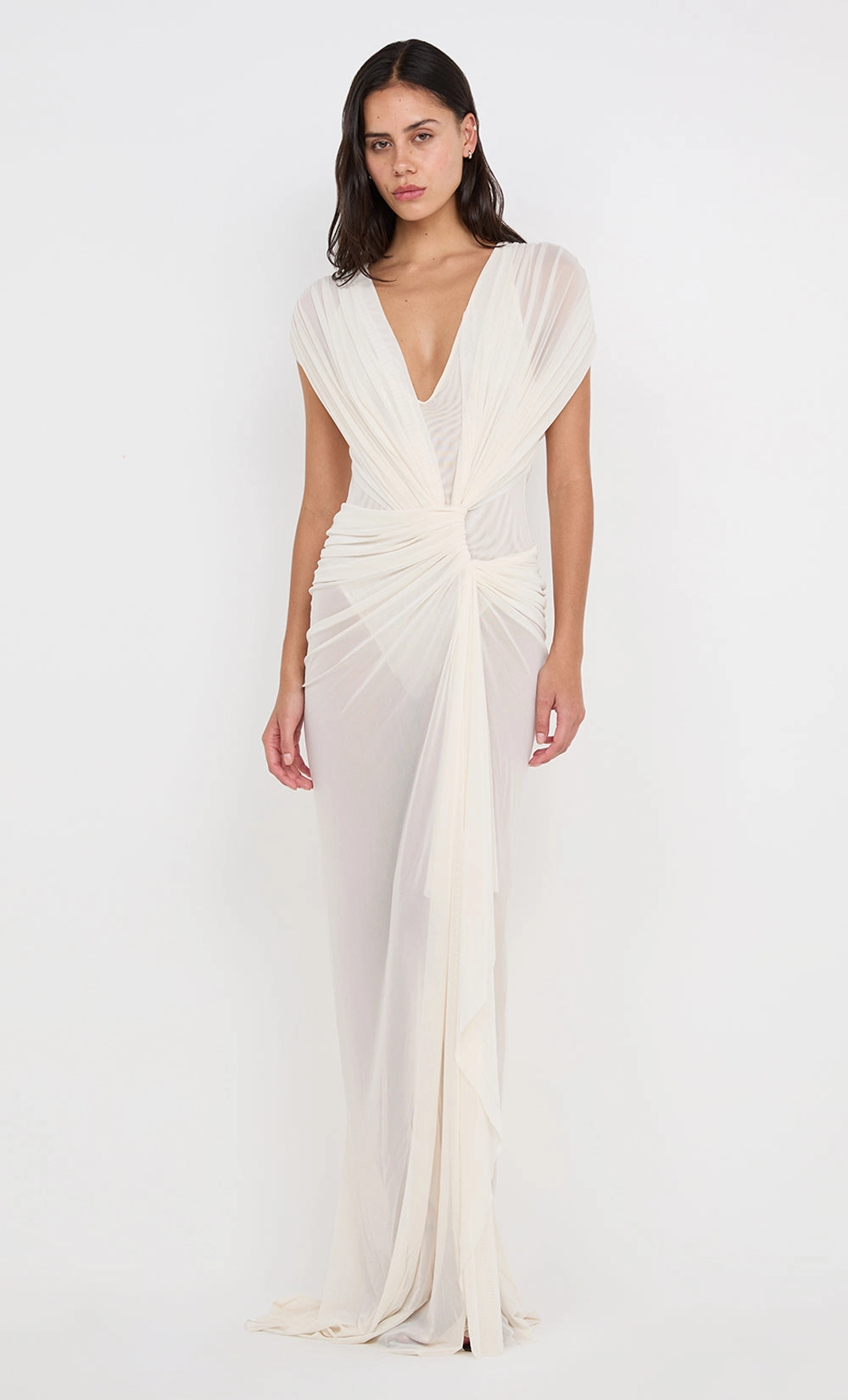 LEIA DRAPE GOWN - BUTTERCREAM Draped Layer Balanced Look