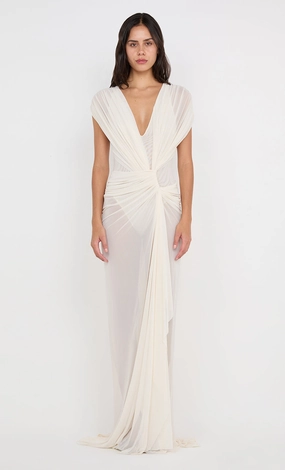 Statement Mood LEIA DRAPE GOWN - BUTTERCREAM