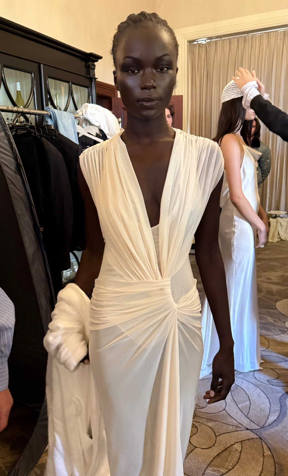 LEIA DRAPE GOWN - BUTTERCREAM Feminine Fit