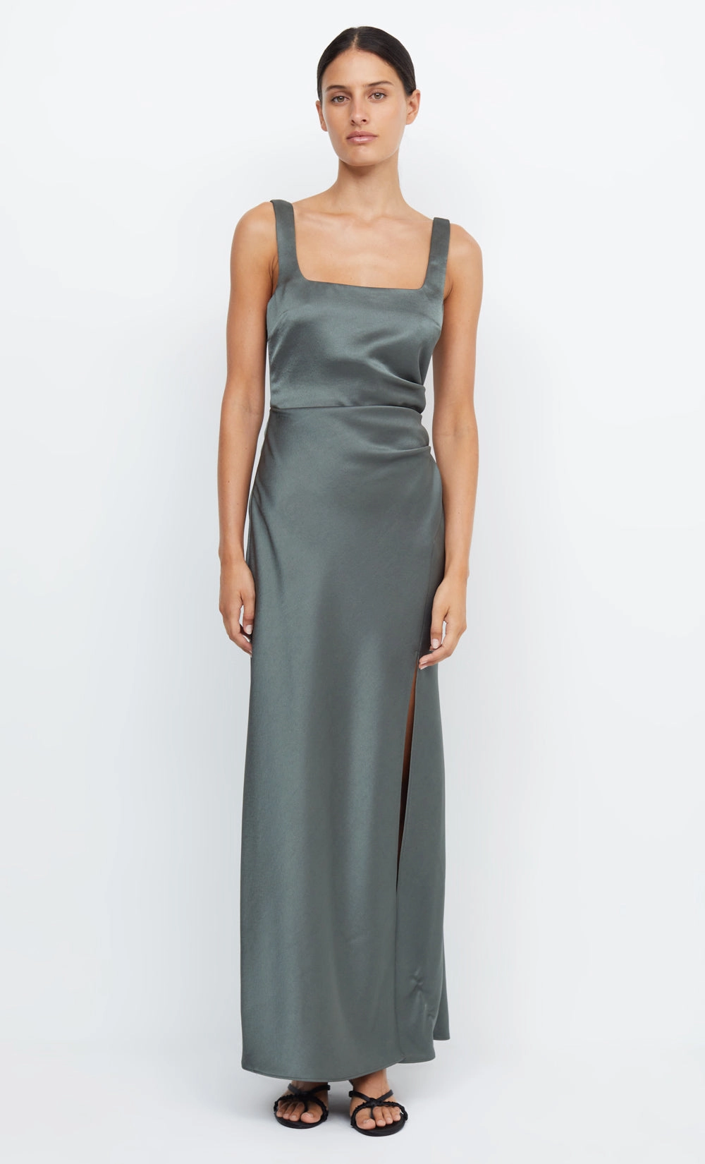 THE DREAMER SQUARE NECK DRESS - DARK WILLOW Work Fit