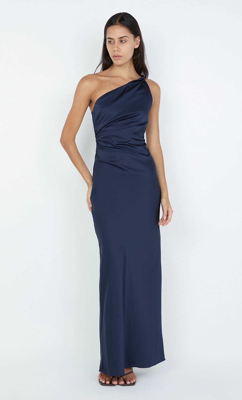 LUNETTA ASYM DRESS - INK Sleek Comfort