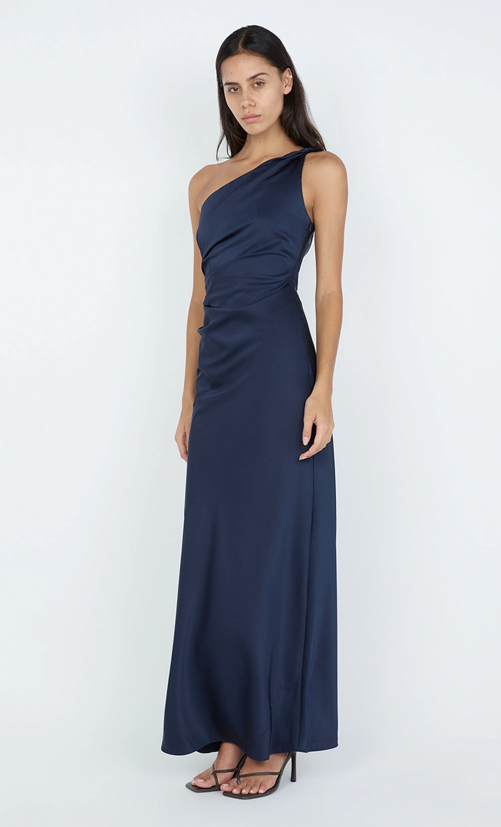 Chilly Comfort Bell-Sleeve LUNETTA ASYM DRESS - INK