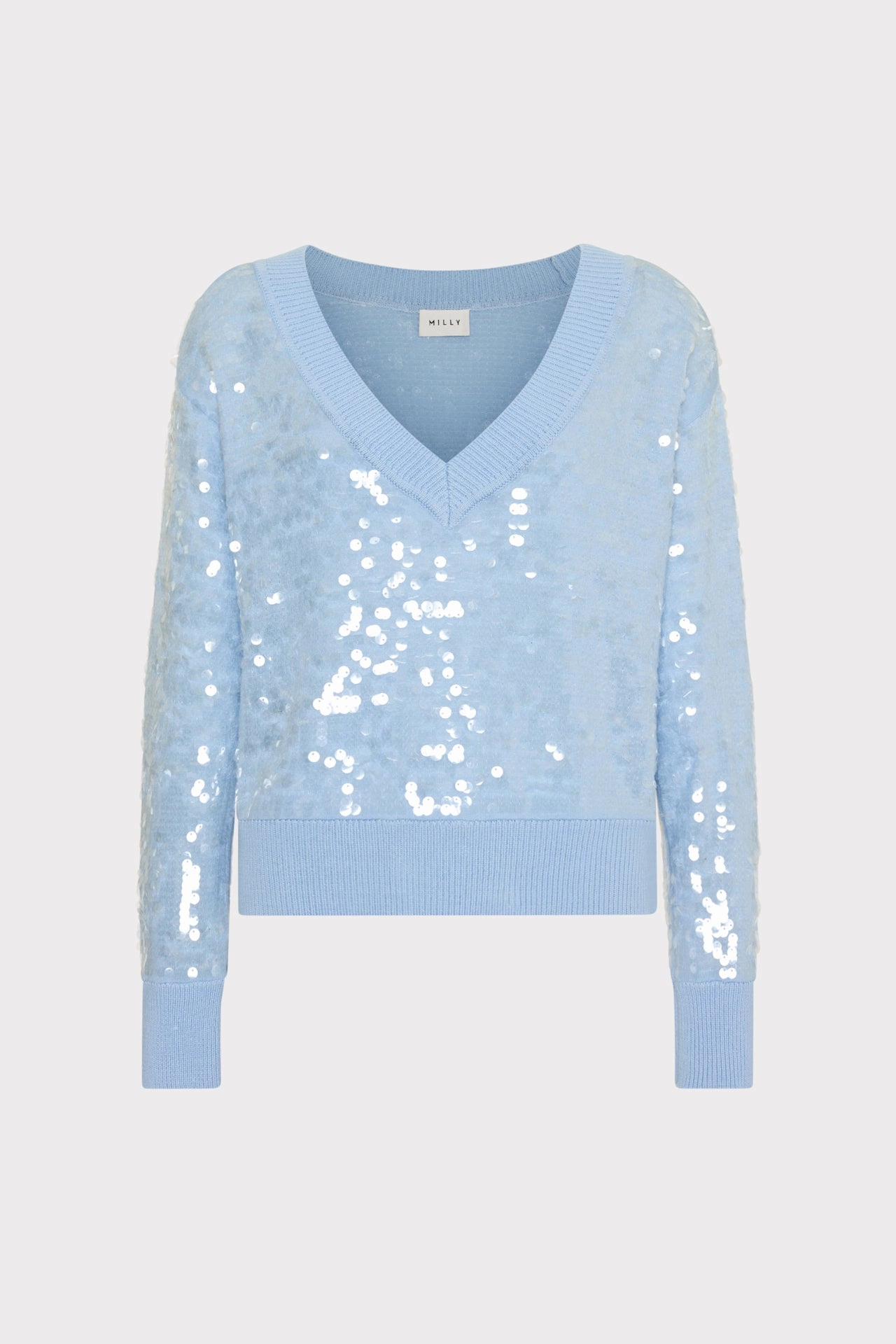 Ilaria Sequin V-Neck Sweater FadeResistant Treatment