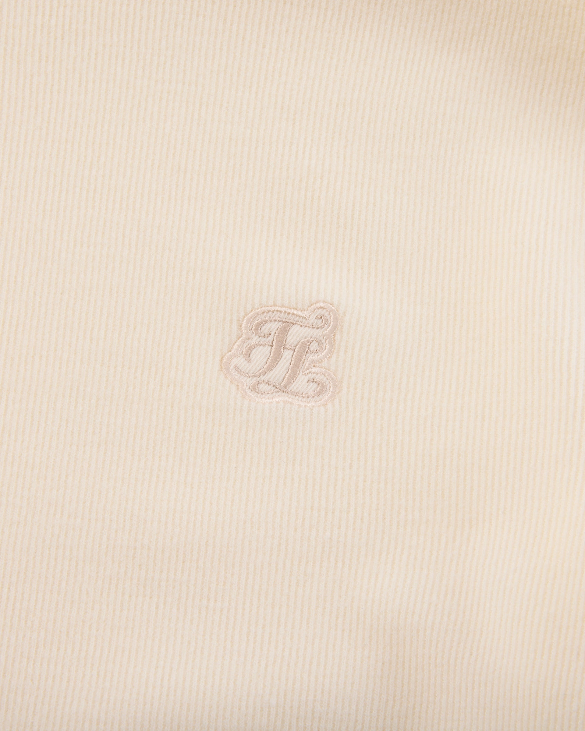 Fade Resistant Treatment Fleeced high neck t-shirt - Cream