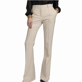 Soft Interior Cream Pinstripe Flair Pant