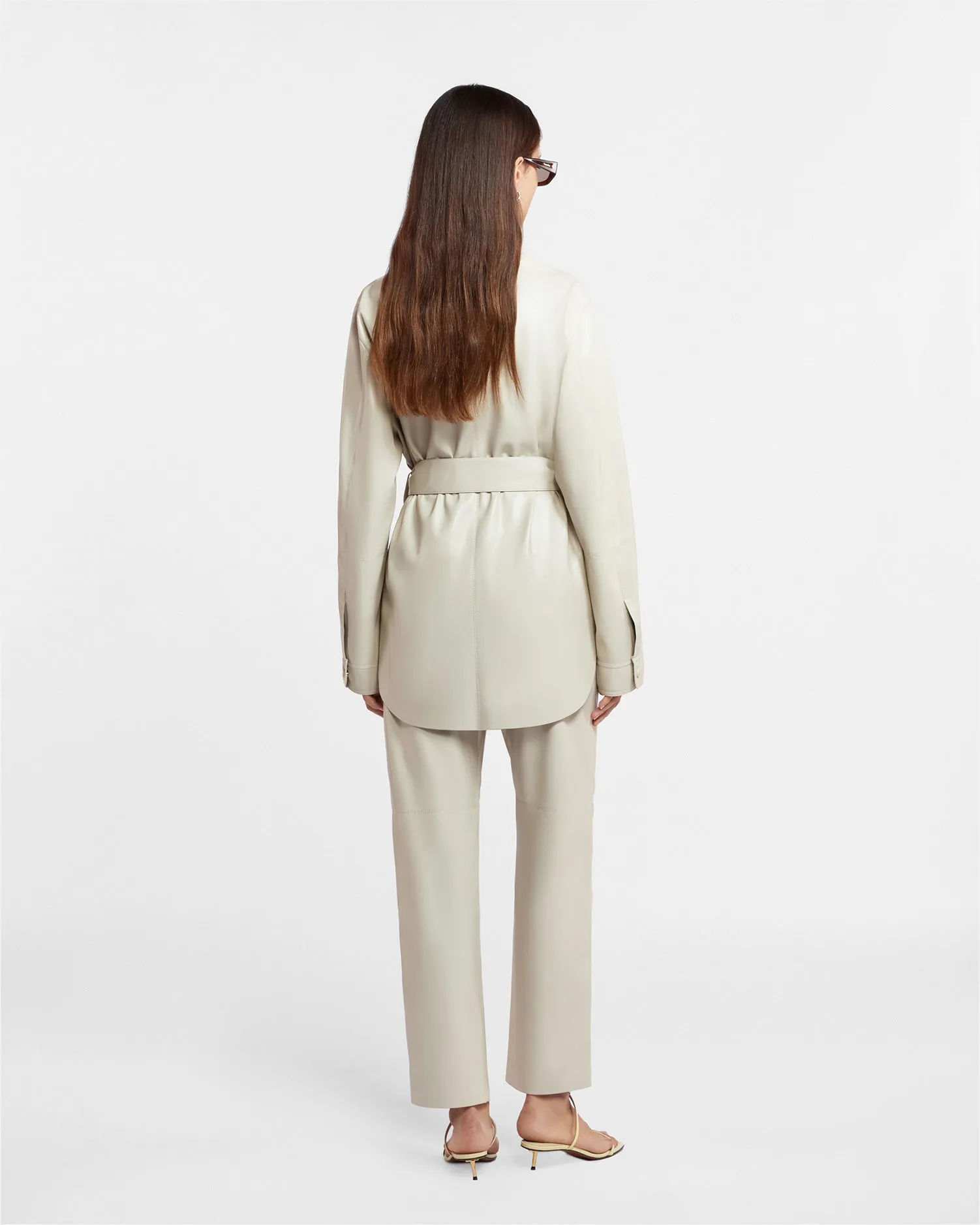 Artha - Okobor? Alt-Leather Shirt - Creme creative industry Gentle On Skin