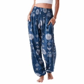 Nova Blue Harem Pants No Wrinkle Professional Wear