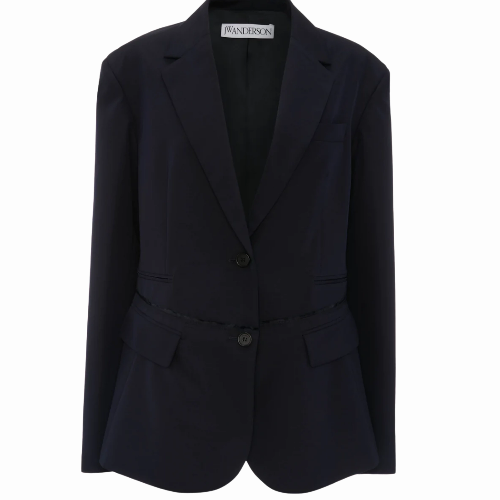 Quilted Stitching Pattern Wrinkle Free Exterior Deconstructed Jacket