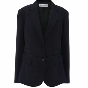 Quilted Stitching Pattern Wrinkle Free Exterior Deconstructed Jacket