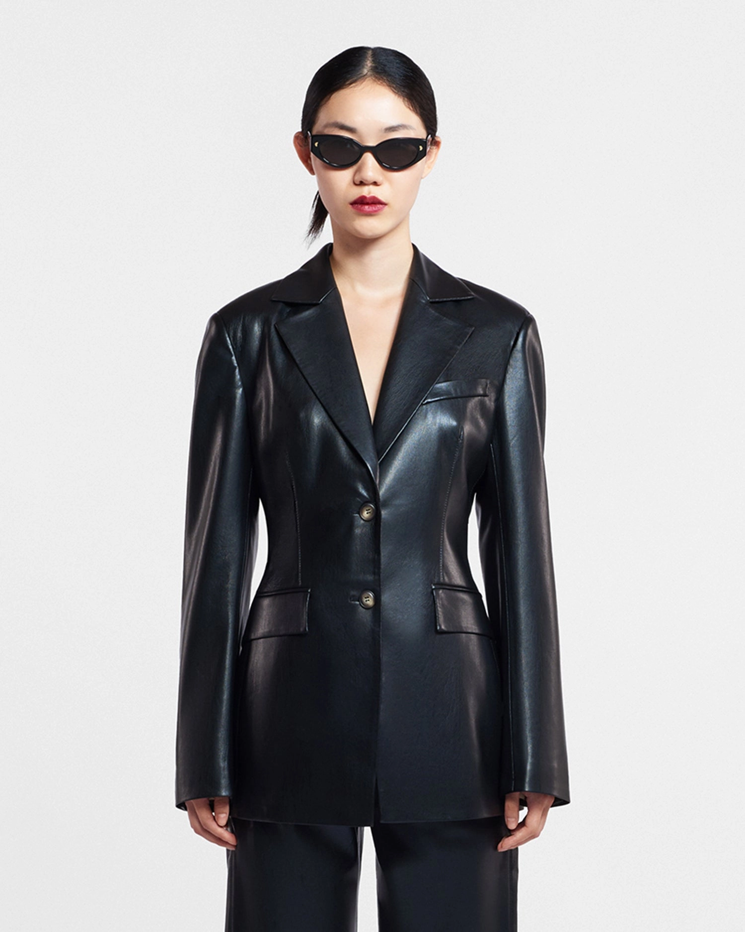 Hathi - Okobor? Alt-Leather Blazer - Black Abrasion Free Lining
