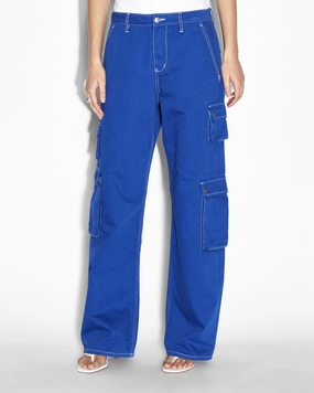 Organic Cotton Blend Comfy Cut DRILL CARGO COBALT