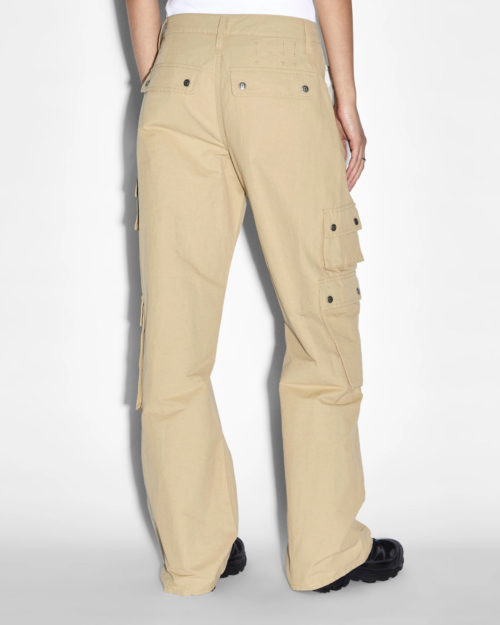 DRILL CARGO KHAKI Travel-Ready Minimal Waist