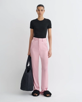 Breathable Layer Tita - Slip Satin Pants - Pink