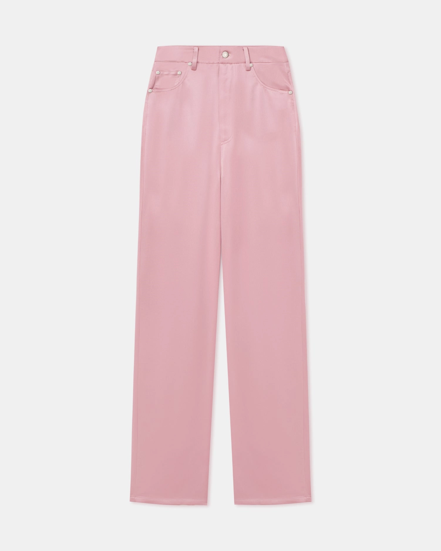 Tita - Slip Satin Pants - Pink Indoor Comfort Adaptable Design