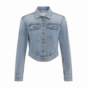 Windproof Design Lucky Fitted Denim Jacket