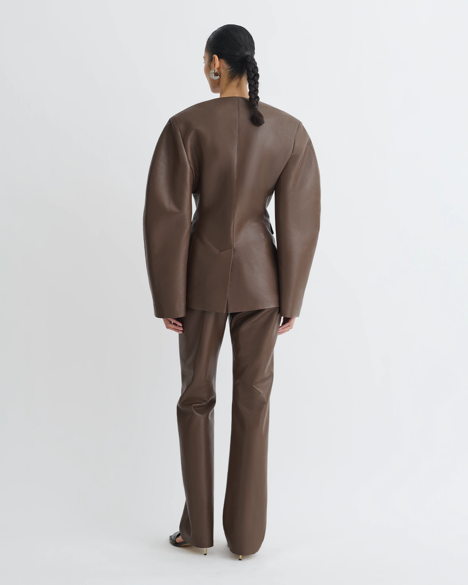 Erina - Regenerated Leather Jacket - Chocolate Quick Dry Gear Breathable Mesh Panels