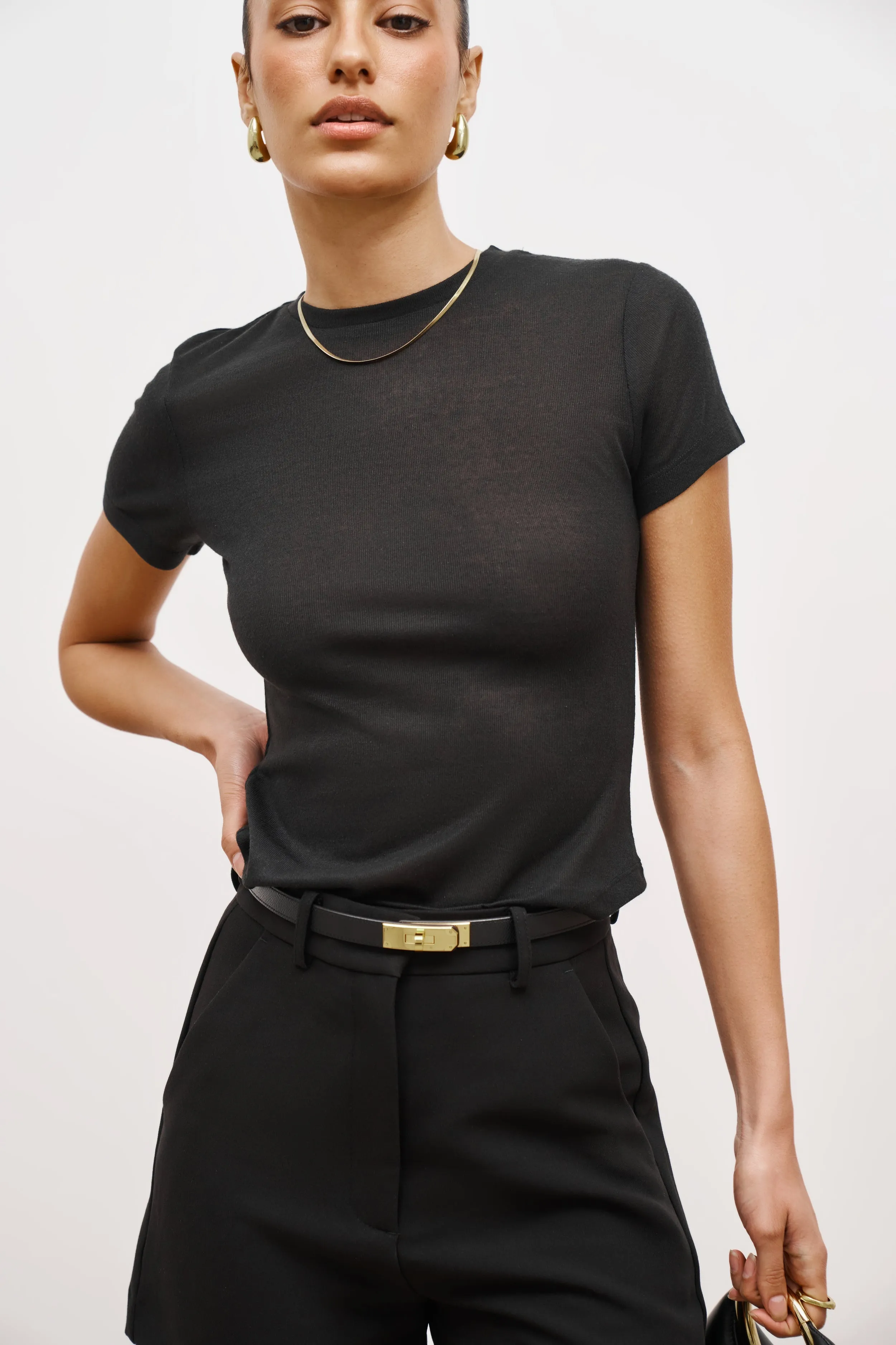 Semi Sheer 90's T Shirt - Black ZonalVentilation