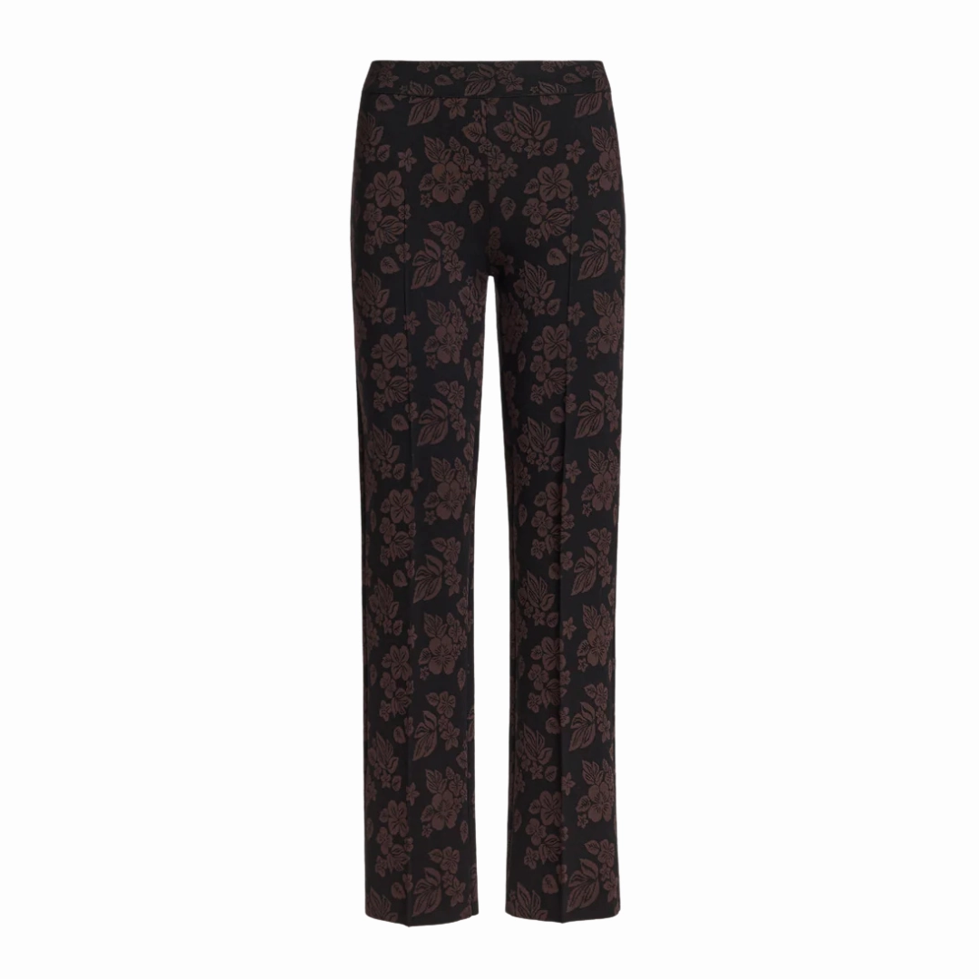 Flat Seams Button front Floral Louis Pant