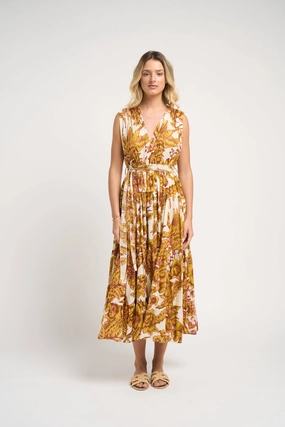 Emilia Dress Off Mustard Korean Trend Curve Friendly