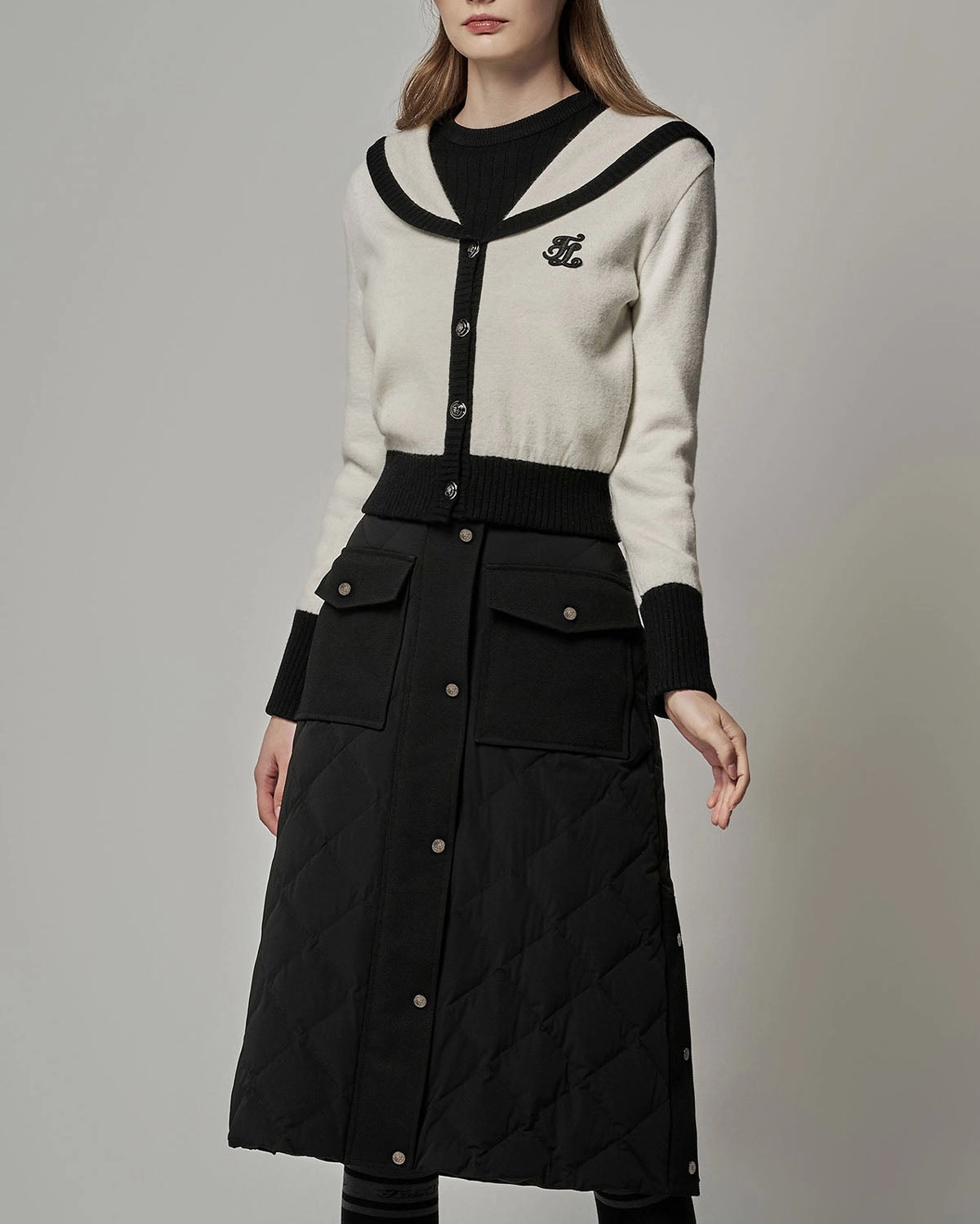 Quilted MIDI Skirt - Black Quick Wear Fit Comfy Vibes
