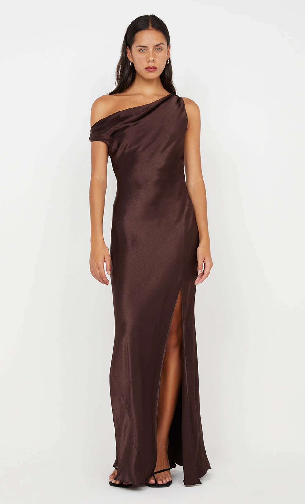 Professional Comfort SOL ASYM DRESS - DARK CHOCOLATE